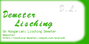 demeter lisching business card